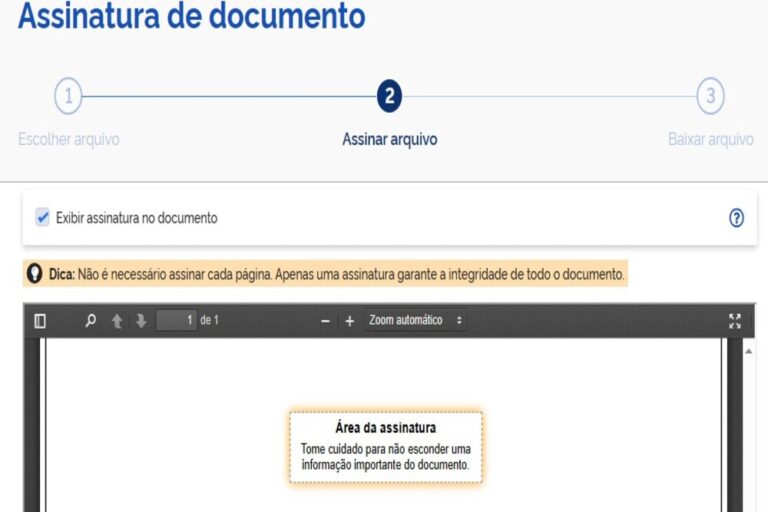 Assinatura Digital Gov Br O Passo A Passo Para Fazer